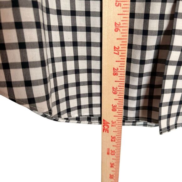 Banana Republic Sz M Grant Fit Button Down Shirt Preppy Checked Business - Picture 5 of 8